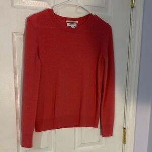 Nordstrom Salmon Crew Neck Sweater (100% Cashmere) (MEDIUM)
